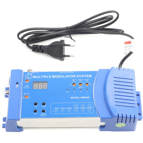 MMS80 Modulateur Maison Système de Modulation Multiple Alliage Aluminium UHF Prise EU 100-240V