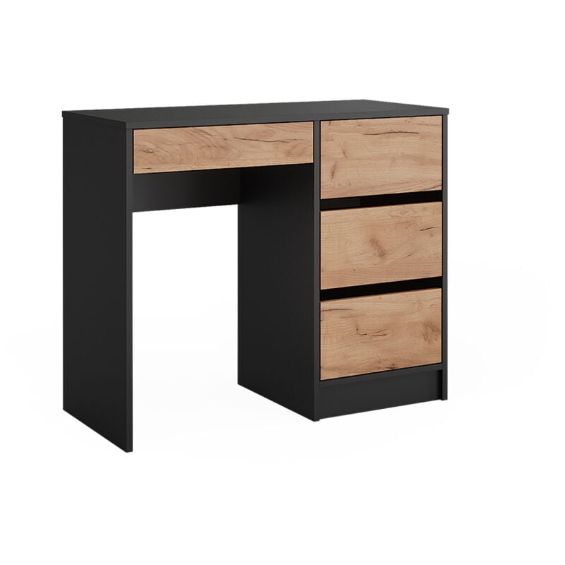 Vicco - Coiffeuse Sherry, Anthracite/chêne doré, 90x75cm sans miroir