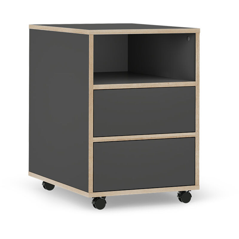 Caisson roulant Tetrix, Anthracite, 42x55cm avec étagères et 2 tiroirs, Vicco Caisson roulant Tetrix, Anthracite, 42x55cm avec étagères et 2 tiroirs, Vicco