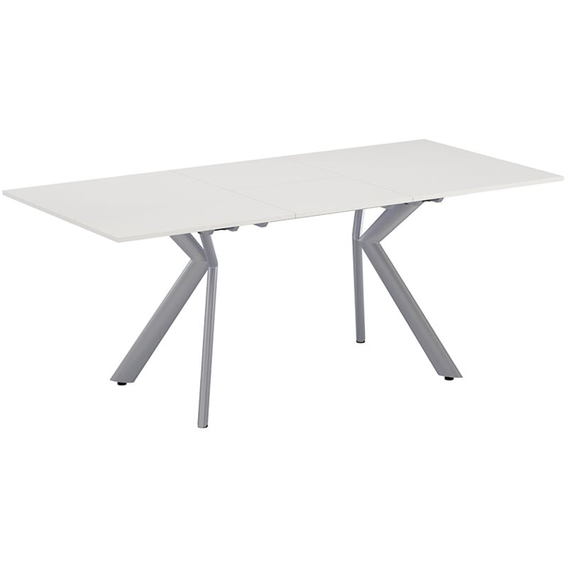 Vicco - Table de salle à manger Trill, blanc/gris, 140x90cm extensible