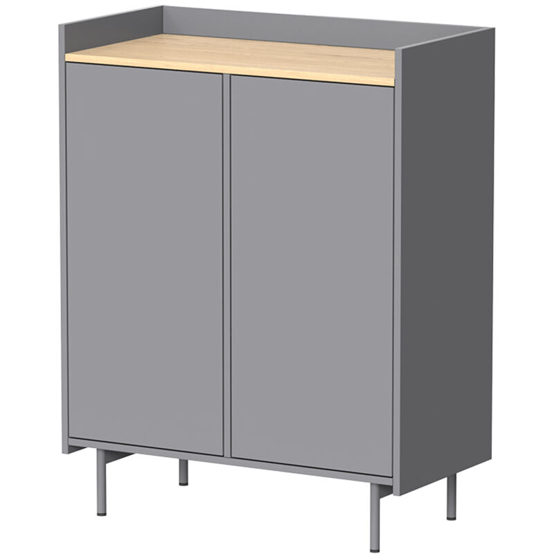 Kommode Velina, Grau/eiche, 80 X 103 Cm Mit 6 Fächern, Vicco