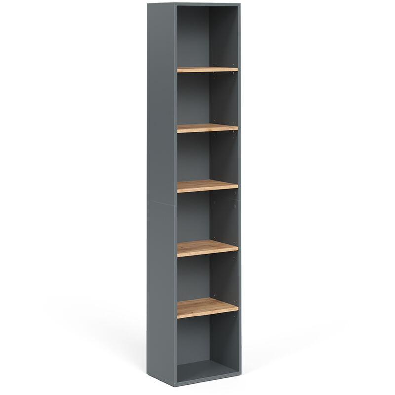 Vicco - Armoire haute Viktor, Anthracite/chêne doré, 40.2x188.6cm