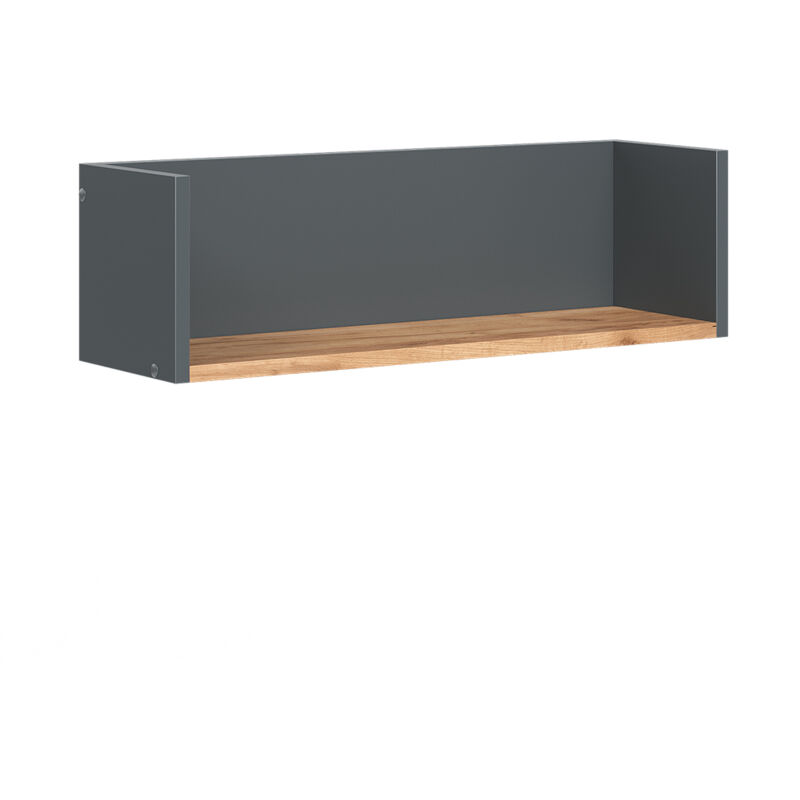 Vicco - tagère murale Viktor, Anthracite/chêne doré, 67.8x20cm
