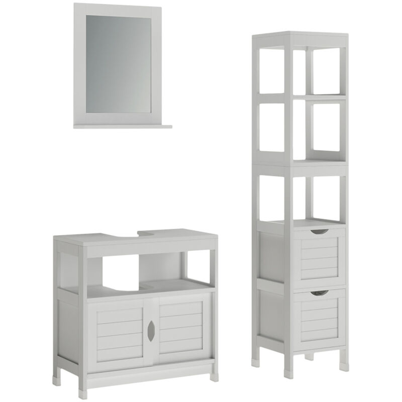 Badmöbel-set Vilda, Weiß, 3 Teile, Vicco