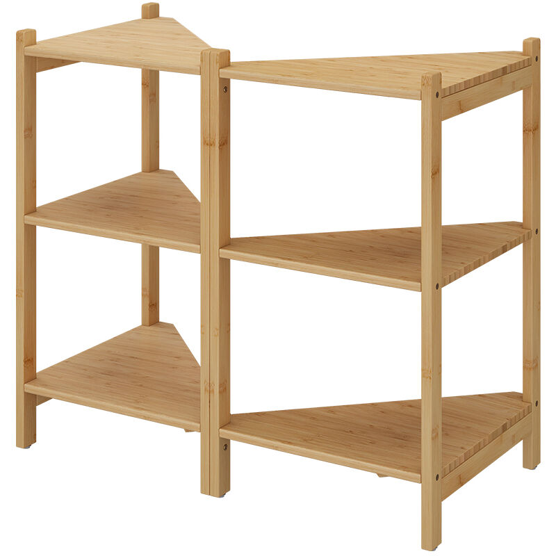 Vicco - Meuble sous-lavabo Zeno, Bambou, 68x60.5cm Lot de 2