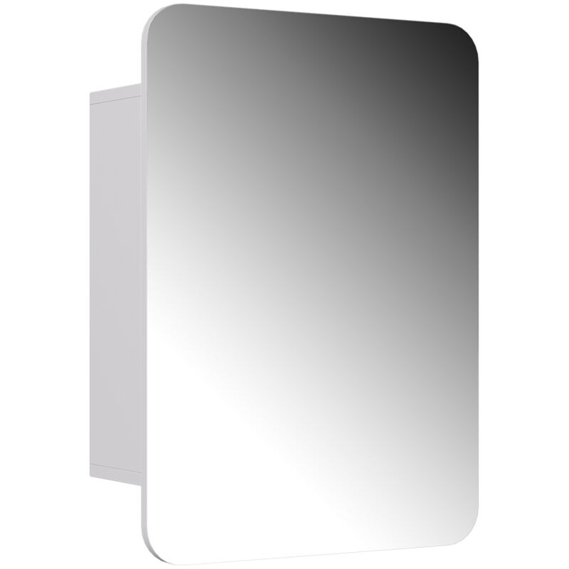 Badspiegelschrank Zino, Weiß, 70 X 50 Cm Mit Regalen, Vicco