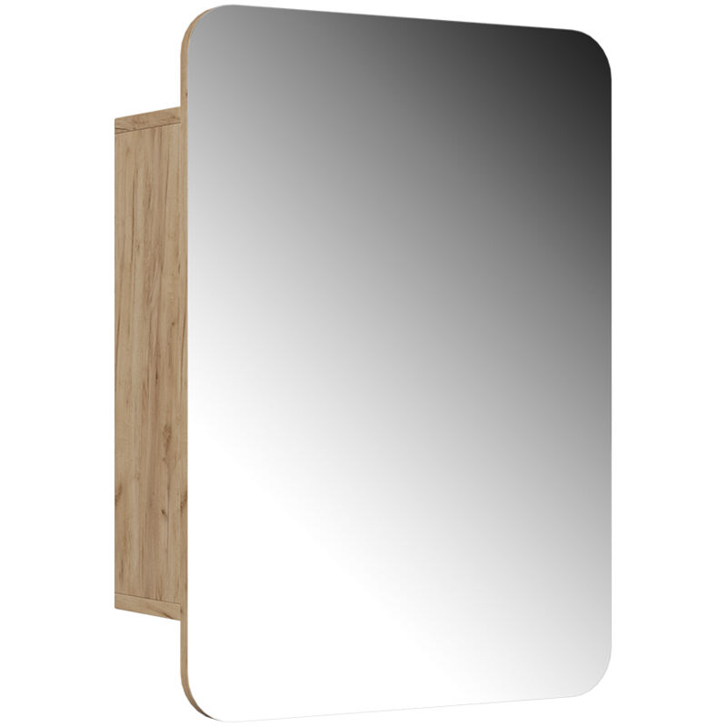 Badspiegelschrank Zino, Goldkraft Eiche, 70 X 50 Cm Mit Regalen, Vicco