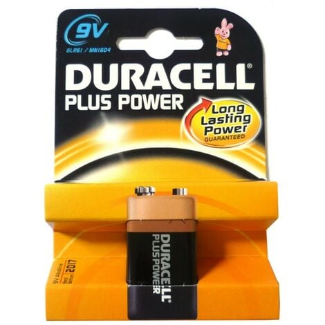 DURACEL-GILLETTE GROUP Batteria alcalina Duracell plus power 6lr61 9v (blister 1 unità) 26,5x17,5x48,5mm