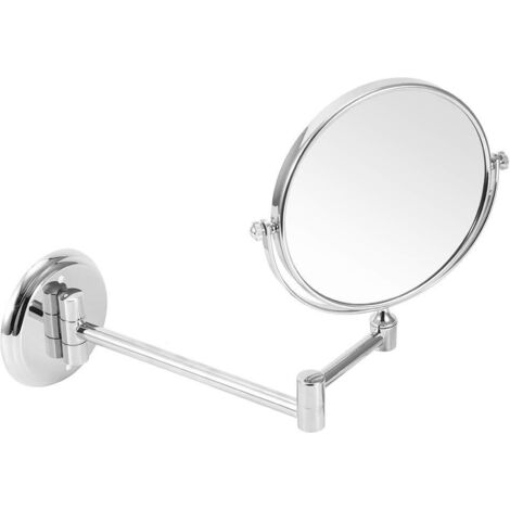 Mnage Salle de Bain Cuivre Maquillage Miroir Pliant Cosmtique vanit Miroir Salle de Bain vanit Miroir vanit Miroir Salle de Bain Tlescopique (Fond Rond Argent Brillant 6 Pouces)