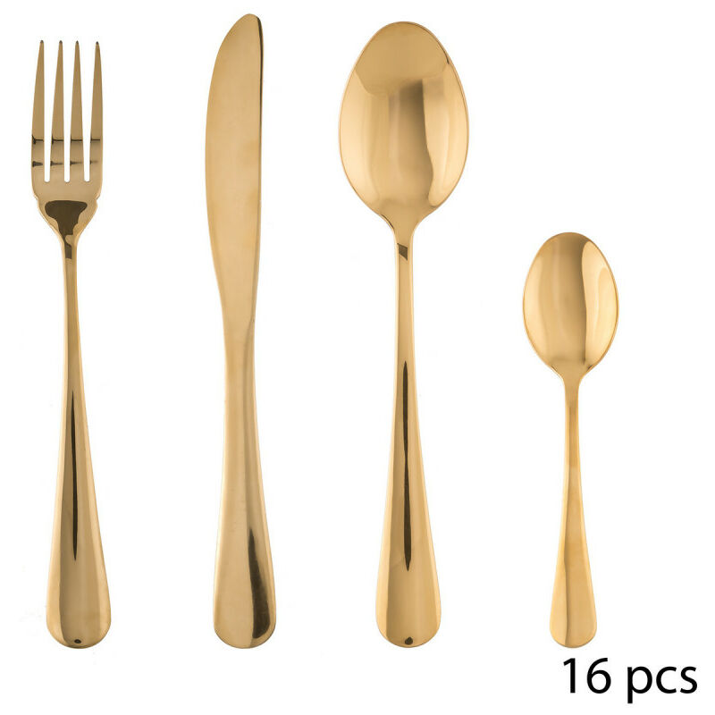 Secret De Gourmet - Ménagère 16 pièces gold Multicolore