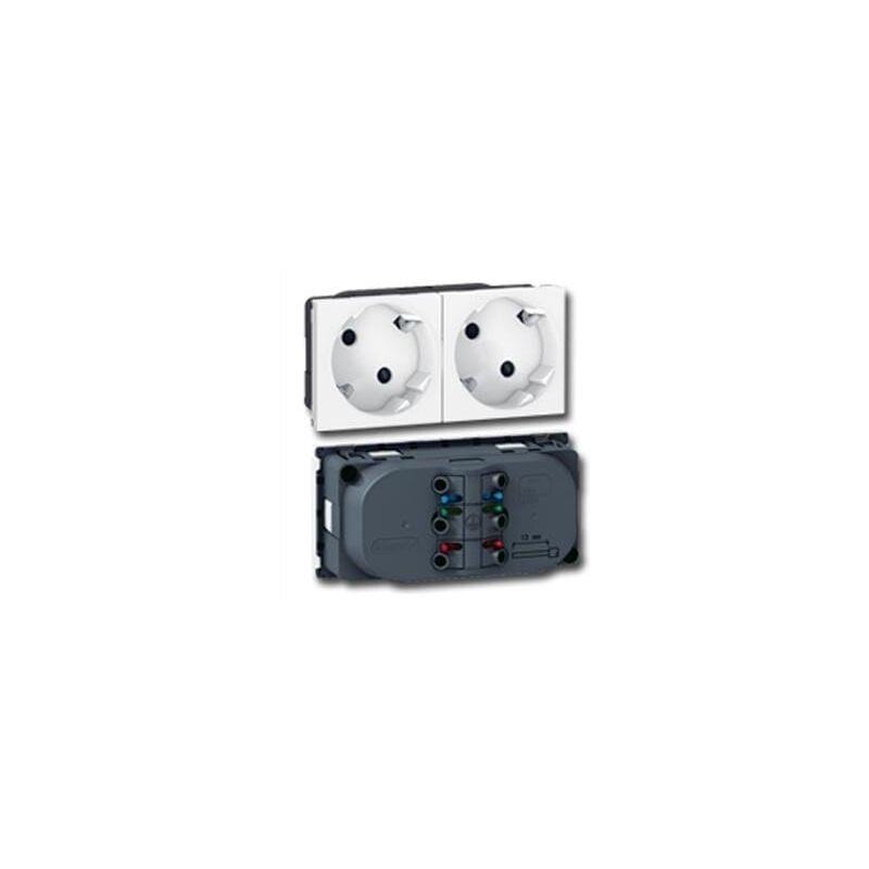 

Base enchufe 077252 mosaic 2 TOMAS 16 A. CUATRO modulos - Legrand