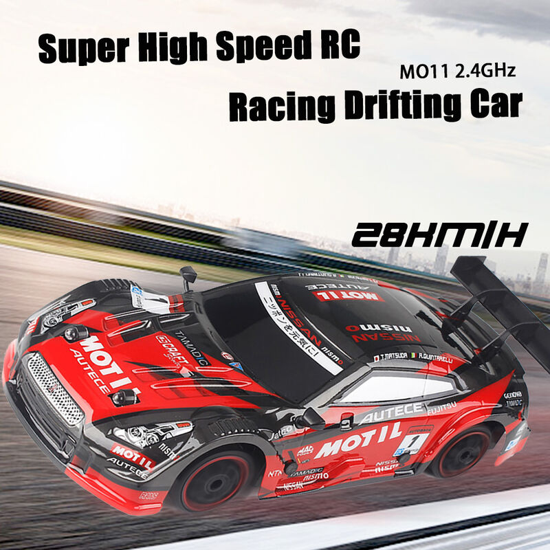 

MO11 1/18 RC Car Racing Drifting Car 28 km / h 4WD Neumaticos de dos tipos de alta velocidad Regalo para ninos RTR, rojo