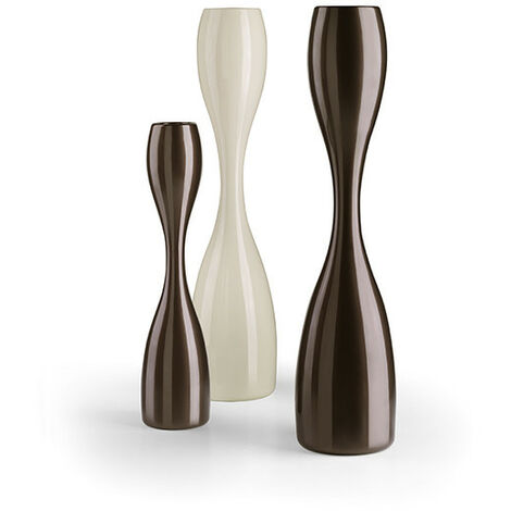 Moai  Bianco - H126 x L29 x P29 cm vaso da terra clessidra originale Plust colorato polietilene interno esterno giardino casa hotel bar ristorante