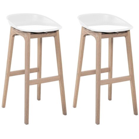 Banc Tabouret Avec étagères En Bois Massif Naturel - 75 Cm De Haut - Rangement Pratique