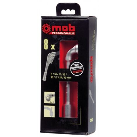 MOB - Jeu 8 clés à pipe debouch. 6x12 en coffret
