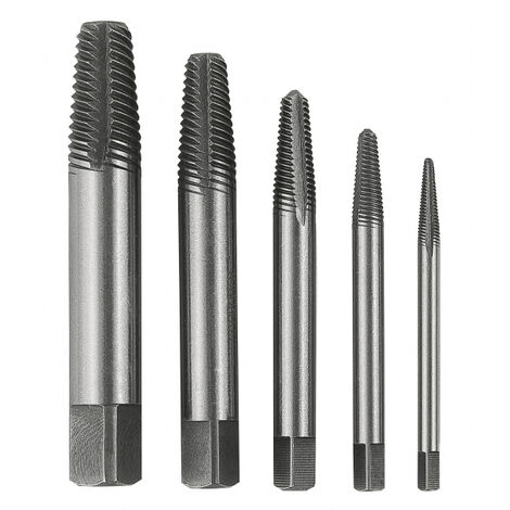Mob Mondelin – Extracteur de vis cassées M4 à M20 – Jeu de 5 pièces – Dureté 54-56 HrC – Usinage Hi-Trac pour performance d'extraction