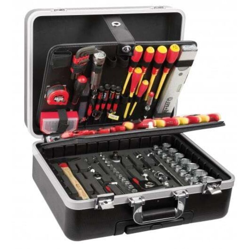 Mob - Valise trolley intégré abs noir 128 pièces vde