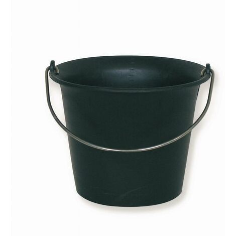 Mob Outillage – Seau caoutchouc 11 L gradué – Conçu pour chantiers humides – Caoutchouc noir durable – 341130
