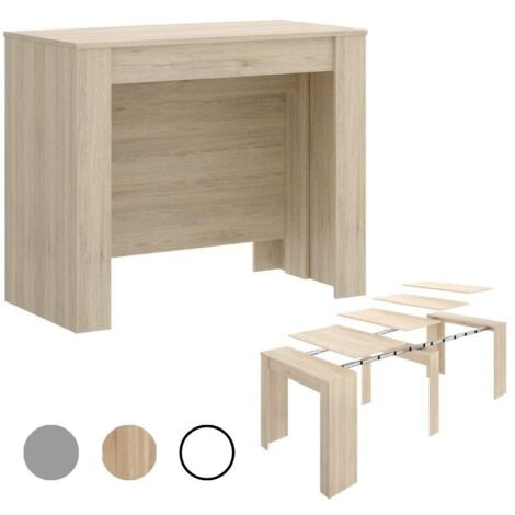 VENTEMEUBLESONLINE Mesa consola extensible Kendra Roble Canadian 235cm (ancho) x 78cm (alto)