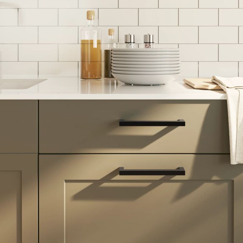 Vidaxl Möbelgriffe 20 Stk. Schwarz 160 Mm Edelstahl