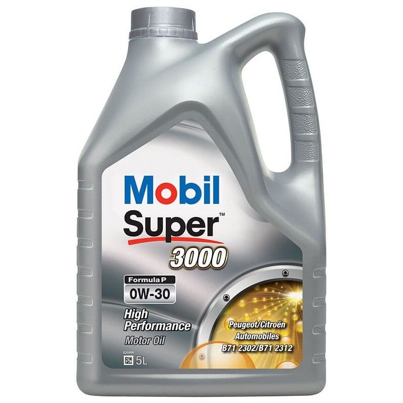 Bidon 5L Huile Moteur Synthétique Mobil Super 3000 Formule p 0W-30 Peugeot/Citroën - 153779