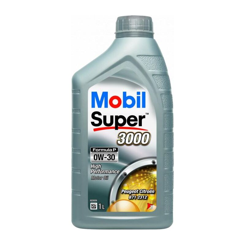 Huile-Additif super 3000 Formula-P - Synthetique - 0W30 - 1L - Mobil