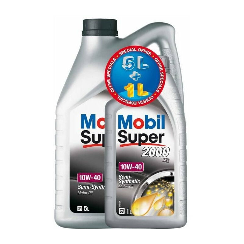 Mobil - Huile moteur semi-synthétique S2000 - 10W40 - 5+1 l