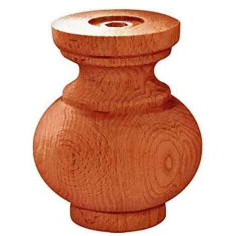 MOBILA - 1 PIEDE CIPOLLA IN LEGNO H100 DIAMETRO 85MM CILIEGIO