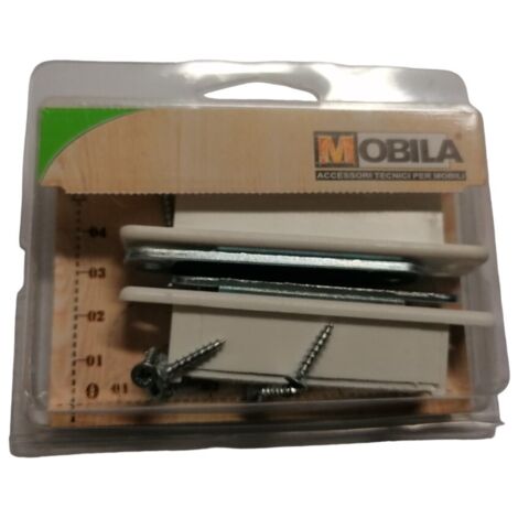 MOBILA - 2 CRICCHETTI MAGNETICI AD INCASSO PER SPORTELLI PESANTI BIANCHI