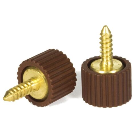 MOBILA - 8 REGGICRISTALLO MARRONI IN OTTONE CON COPERTURA IN GOMMA 12MM