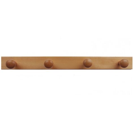 MOBILA - APPENDIABITI IN LEGNO NATURALE4 POSTI 640X80X70MM