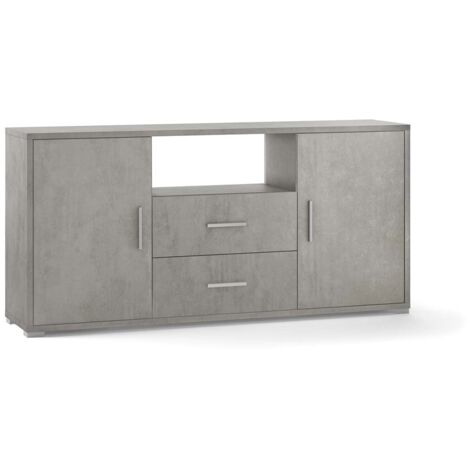 Mobile 2 Ante 2 Cassetti 174L x 41P x h84 – Finitura Cemento – Sarmog