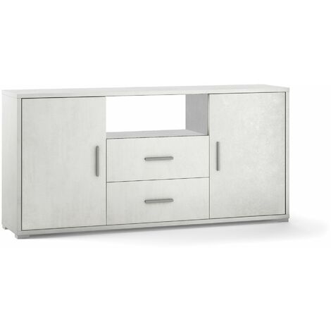 Mobile 2 Ante 2 Cassetti 174x84x41 cm Ossido Bianco