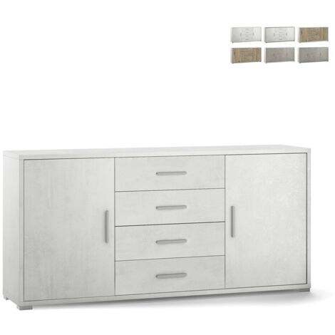 mobile 2 ante 4 cassetti bianco, 174x84x41 cm