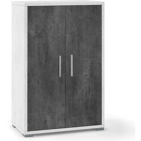Mobile 2 Ante 71L x 41P x h110 – Finitura Bianco Opaco e Nero Opaco – Sarmog