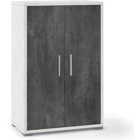 Mobile 2 Ante 71L x 41P x h110 – Finitura Bianco Opaco e Nero Opaco – Sarmog