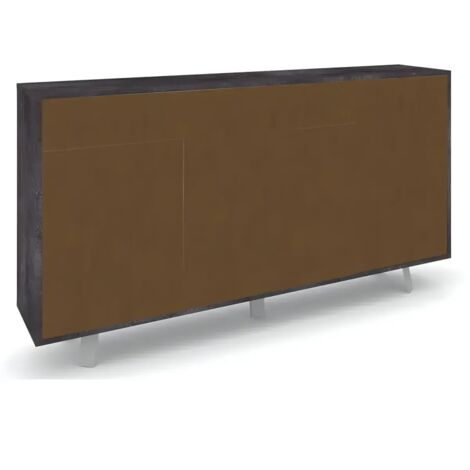 Mobile 3 Ante 3 Cassetti 164L x 41P x h92 – Finitura Nero Opaco e Ruggine – Sarmog