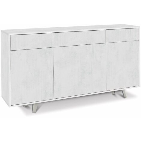 Mobile 3 Ante 3 Cassetti 164x92x41 cm Ossido Bianco