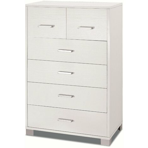 Mobile 4+2 Cassetti 70x112x41 cm Bianco Fiammato