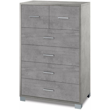 Mobile 4+2 Cassetti 70x112x41 cm Cemento