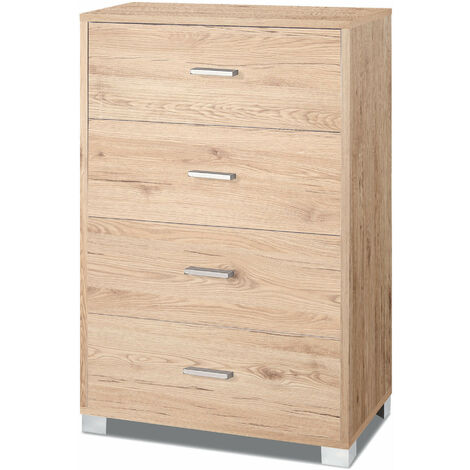 Mobile 4 Cassetti 70x112x41 cm Rovere Naturale