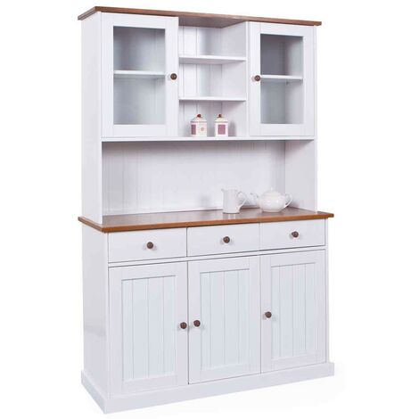 Credenza bianca con vetrina