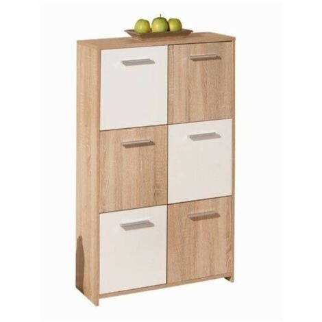 DISPENSA CON VETRINA credenza scaffale cucina Bergamo grigio rovere 121 cm  Vicco EUR 457,90 - PicClick IT