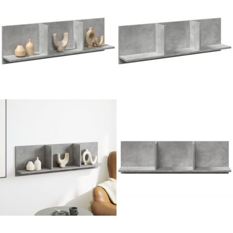 Mobile a Parete 100x16,5x30 cm Grigio Cemento in Truciolato - Mobile a parete - Armadio a parete