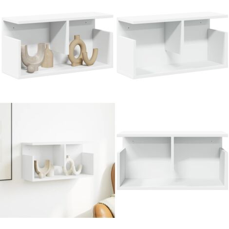 Mobile a Parete 60x20x30 cm Bianco in Truciolato - Mobile a parete - Armadio a parete