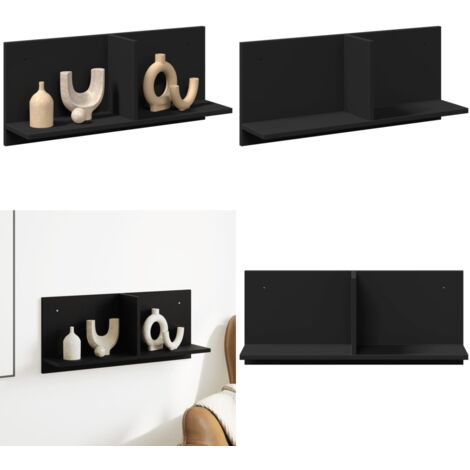 Mobile a Parete 70x16,5x30 cm Nero in Legno Multistrato - Armadio a muro - Armadio in truciolato