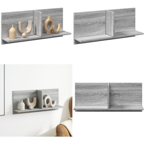 Mobile a Parete 70x16,5x30cm Grigio Sonoma in Legno Multistrato - Armadio a muro - Mobile a parete