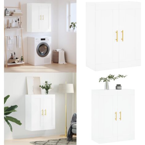 Mobile a Parete Bianco 69,5x34,90 cm in Legno Multistrato - Mobile a parete - Armadio a muro