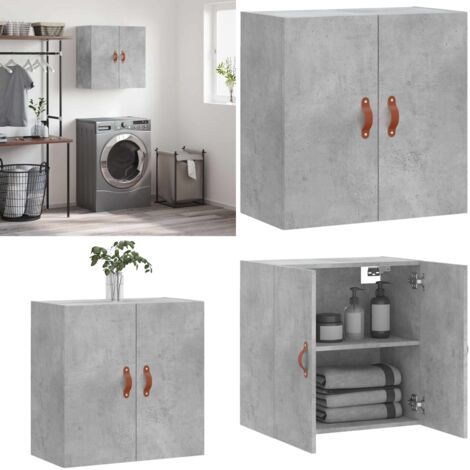 Mobile a Parete Grigio Cemento 60x31x60 cm in Legno Multistrato - Mobile a parete - Armadio a parete