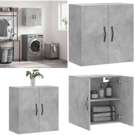 Mobile a Parete Grigio Cemento 60x31x60 cm in Legno Multistrato - Mobile a parete - Armadio a parete